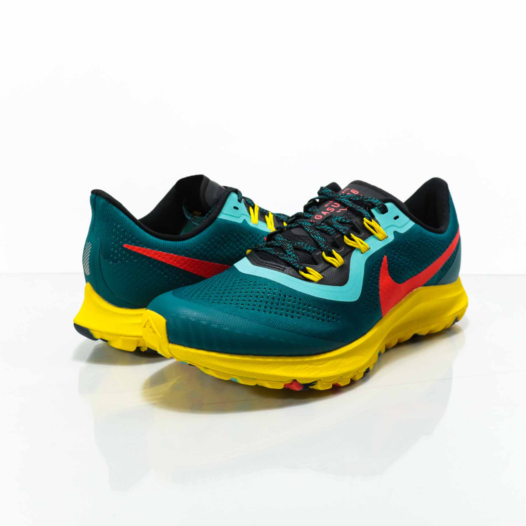 Nike Air Zoom PEGASUS 36 Shield Jade Blue Red Yellow Shoes - Click Image to Close